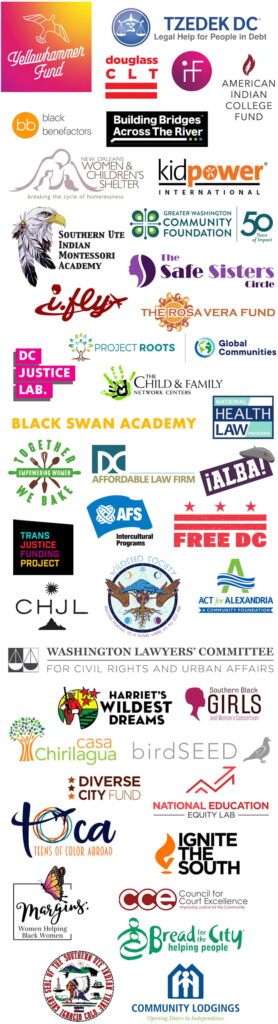 A collection of logos representing the organizations we support